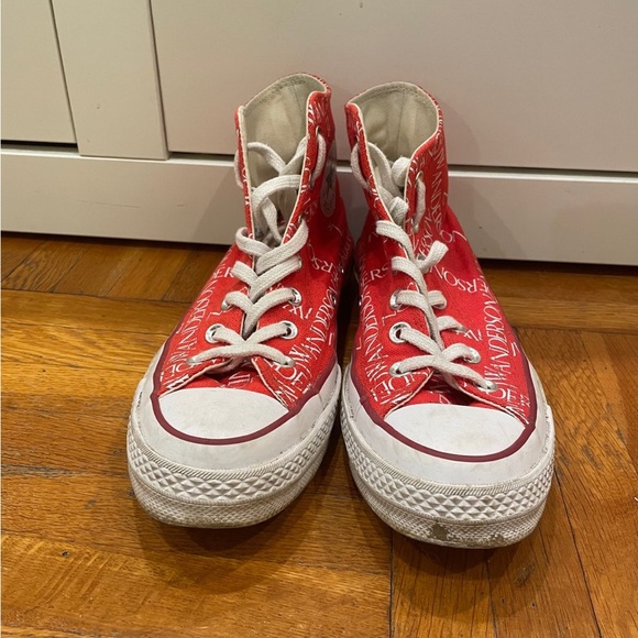 Red High Top JW ANDERSON X Converse Chuck Taylors - Picture 4 of 6